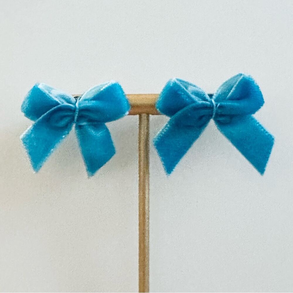 Velvet Bow Stud Earrings